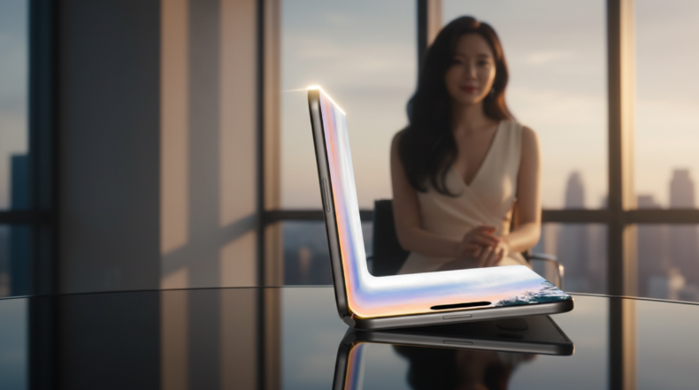 폴더블 형태의 새로운 아이폰18 디자인 렌더링