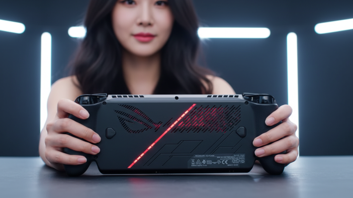 후면 통풍구와 상단 포트 구성이 보이는 기기 뒷면 클로즈업