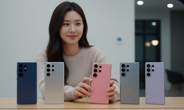 갤럭시 S26 울트라와 기본 모델의 후면 디자인과 색상 비교 이미지