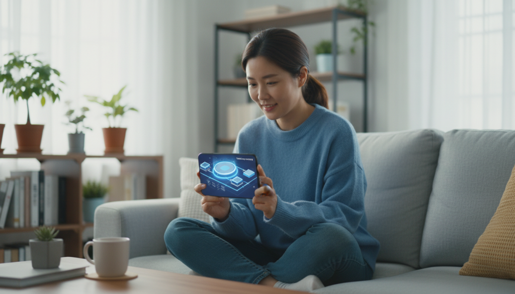 반도체 웨이퍼 위에서 턴키 방식으로 일괄 처리되는 공정의 도식화 이미지