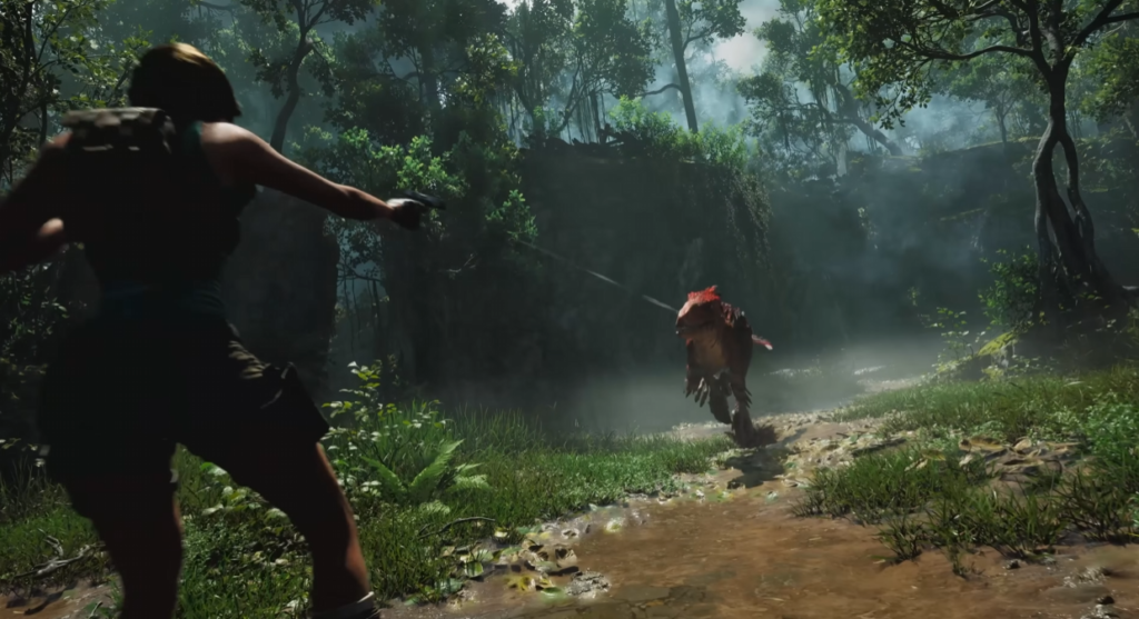 라라 크로프트 전투 장면